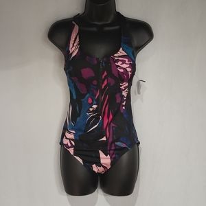 All in Motion Racer back One Piece Swim Suit.